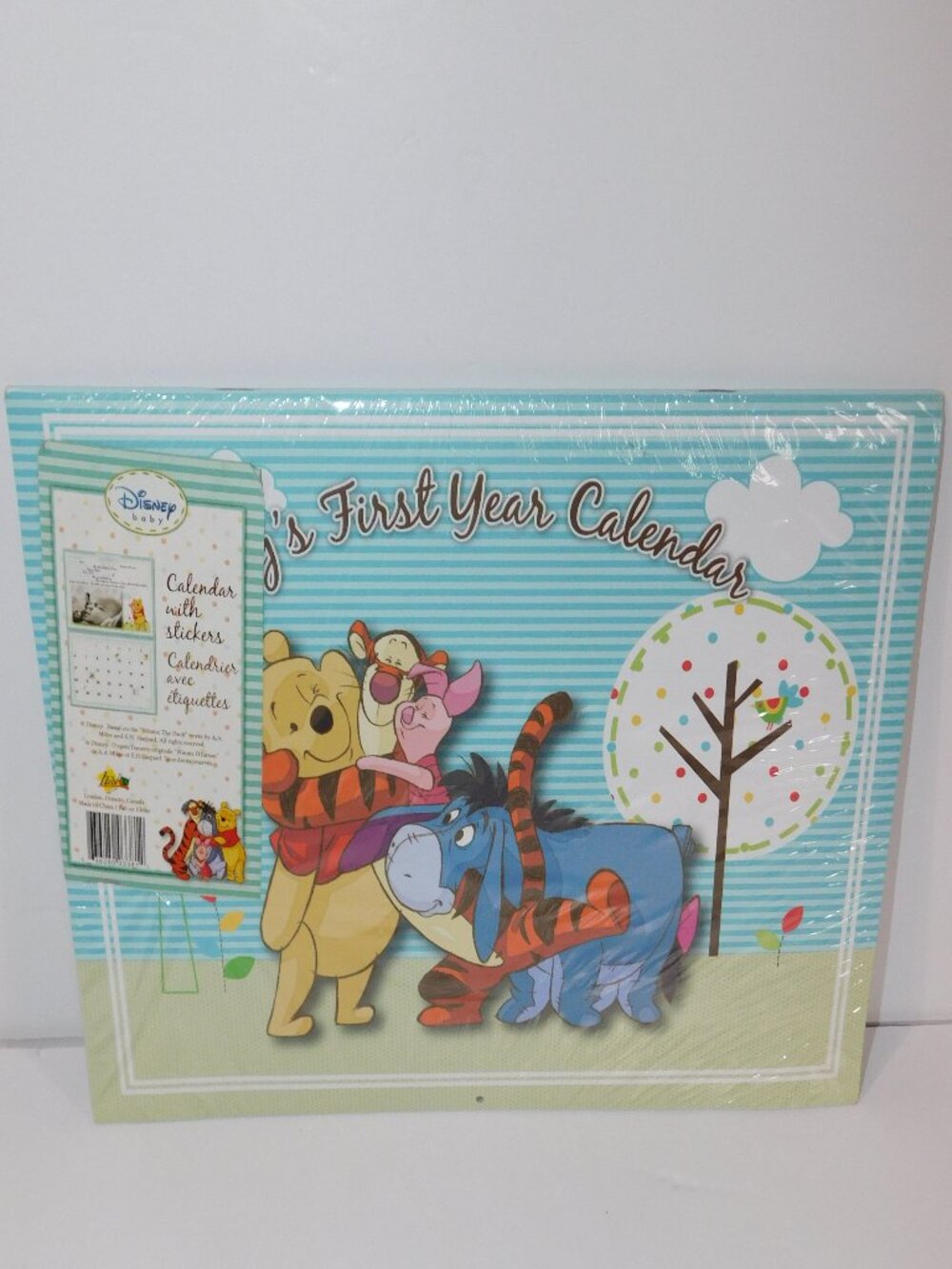 Disney Winnie the Pooh Baby's First Year Calendar w Stickers Milestones NEW